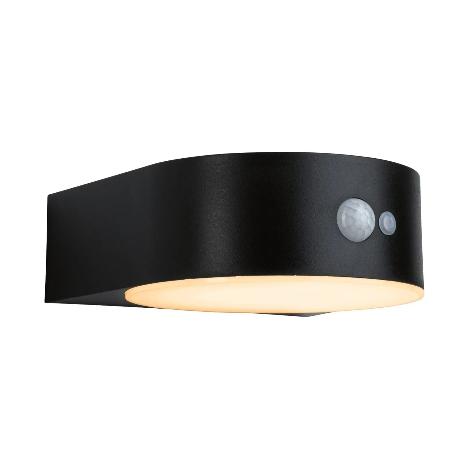 Aplique de exterior solar Paulmann Eileen, negra, con sensor, IP44