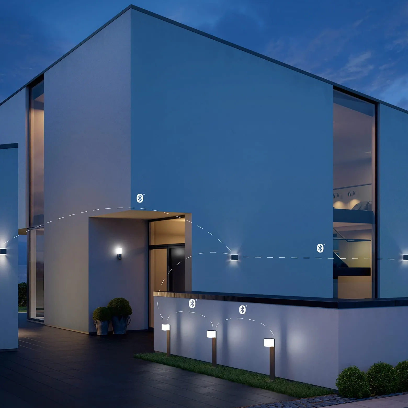 Aplique de exterior STEINEL L 830 SC Sensor, plata