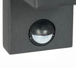 Aplique de exterior Tetje de PRIOS, negra, angular, con sensor