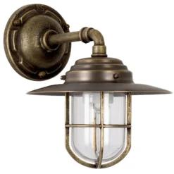 Aplique de exterior Tours en forma de farol, Bronz