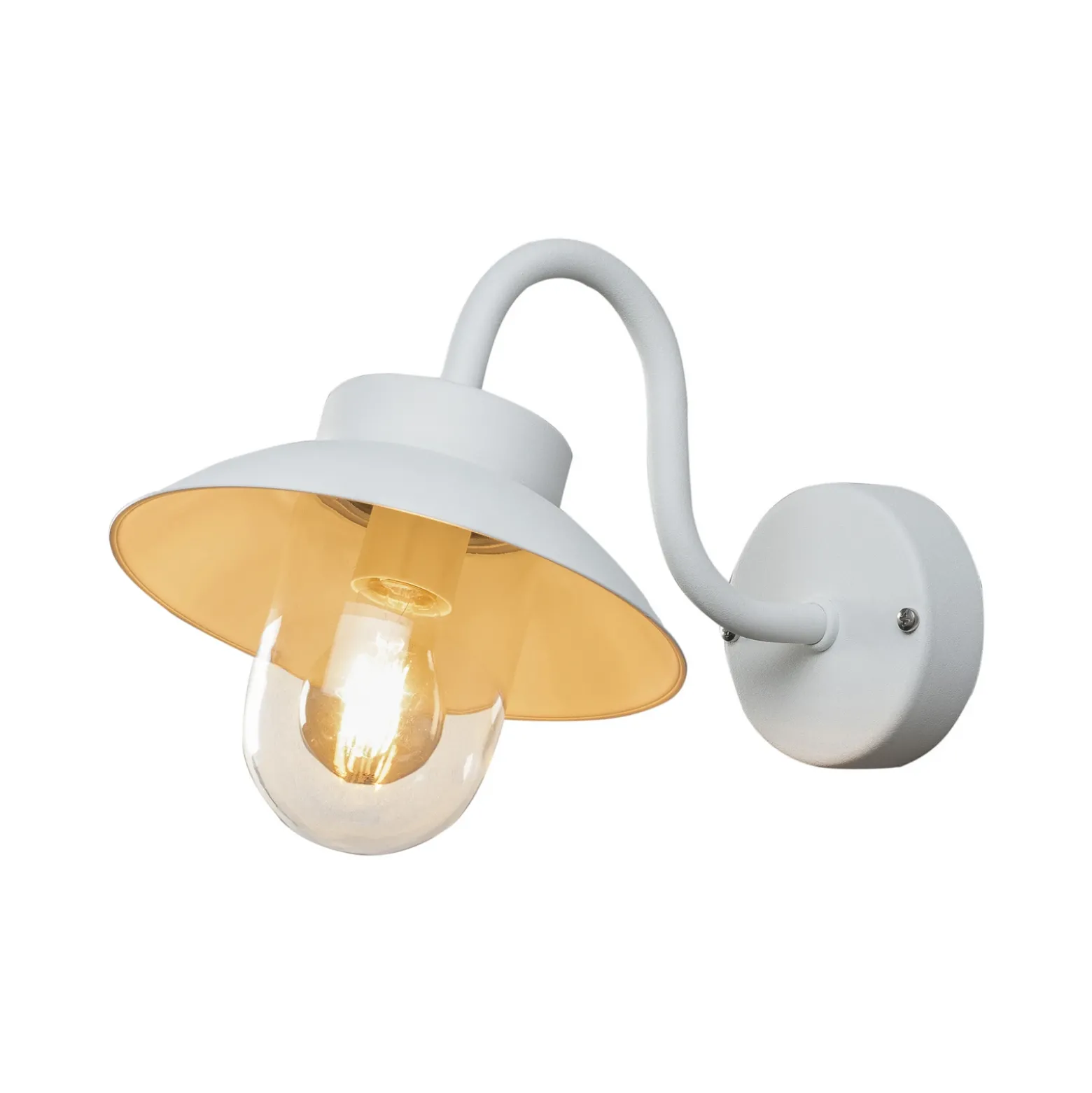 Aplique de exterior Vega Mini, 22 cm, blanco
