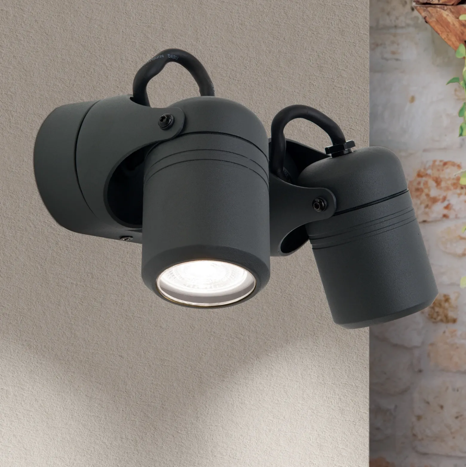 Aplique de exterior Vision, giratorio, 2 luces