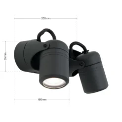Aplique de exterior Vision, giratorio, 2 luces