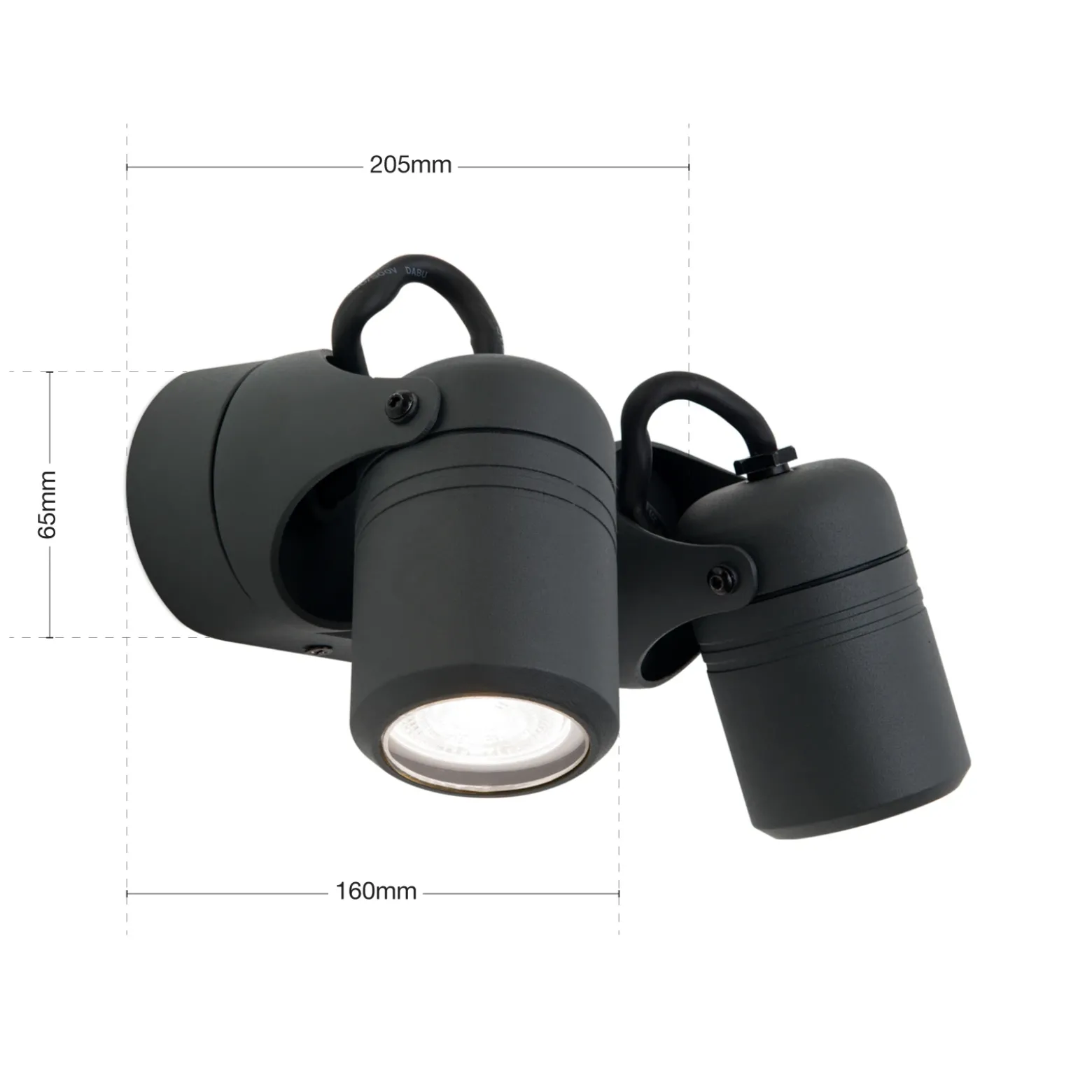Aplique de exterior Vision, giratorio, 2 luces