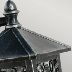 Aplique de exterior Winchcombe, negro/transparente, IP44