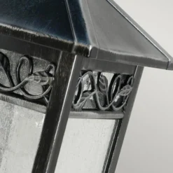 Aplique de exterior Winchcombe, negro/transparente, IP44