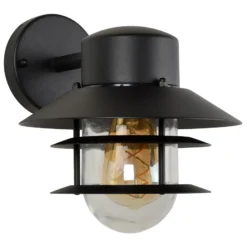 Aplique de exterior Zico, negro