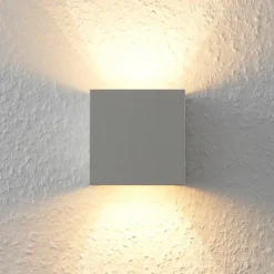 Aplique de pared Arcchio Zuzana, angular, blanco, G9, 10 cm de ancho