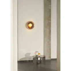 Aplique de pared Endless de DESIGN BY US, cromado, IP54, cristal espejado
