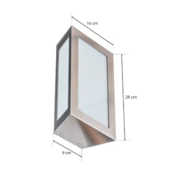 Aplique de pared exterior cuadrado Long sin sensor