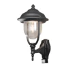 Aplique de pared ext. Parma, sensor de mov., negro