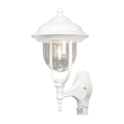 Aplique de pared ext. Parma, sensor de mov. blanco