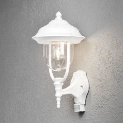 Aplique de pared ext. Parma, sensor de mov. blanco