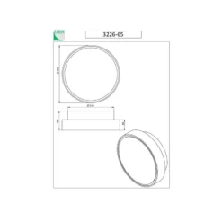 Aplique de pared Hatton, Ø 30 cm, sensor, 2 x E27, blanco, IP65