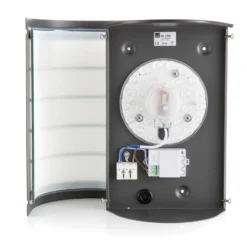 Aplique de pared LED Aqua Marco acero inoxidable antracita rejilla sensor