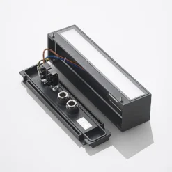 Aplique de pared LED Arcchio Lengo, 25 cm, 1 luz, antracita, CCT