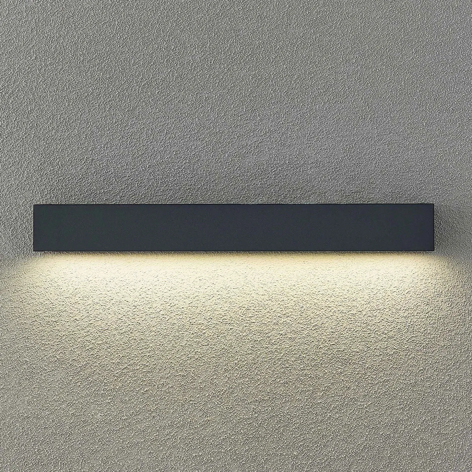 Aplique de pared LED Arcchio Lengo, 50 cm, 1 luz, antracita, CCT