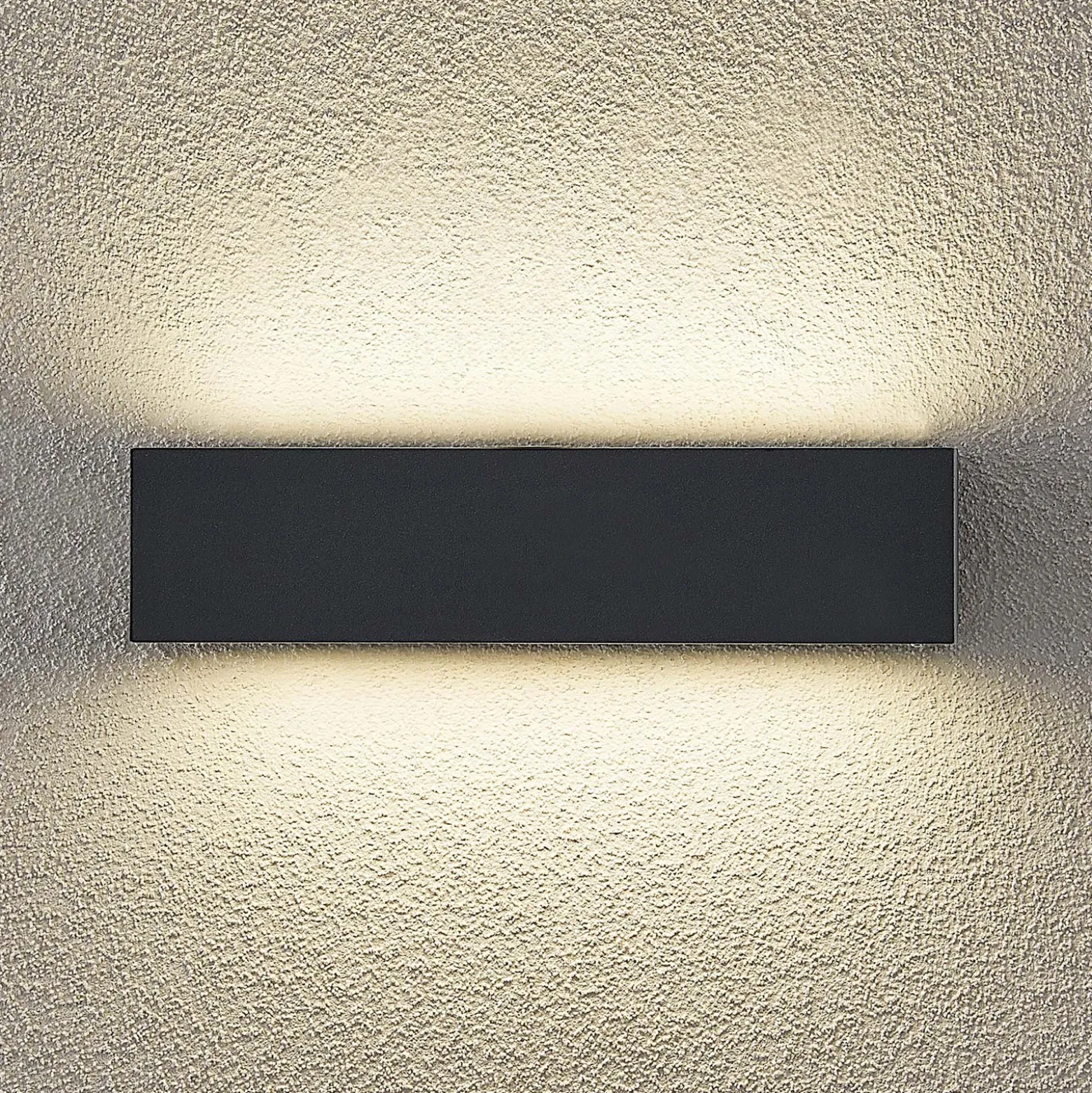 Aplique de pared LED Arcchio Lengo, 25 cm, 2 luces, antracita, CCT