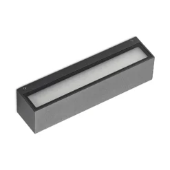Aplique de pared LED Arcchio Lengo, 25 cm, 2 luces, antracita, CCT