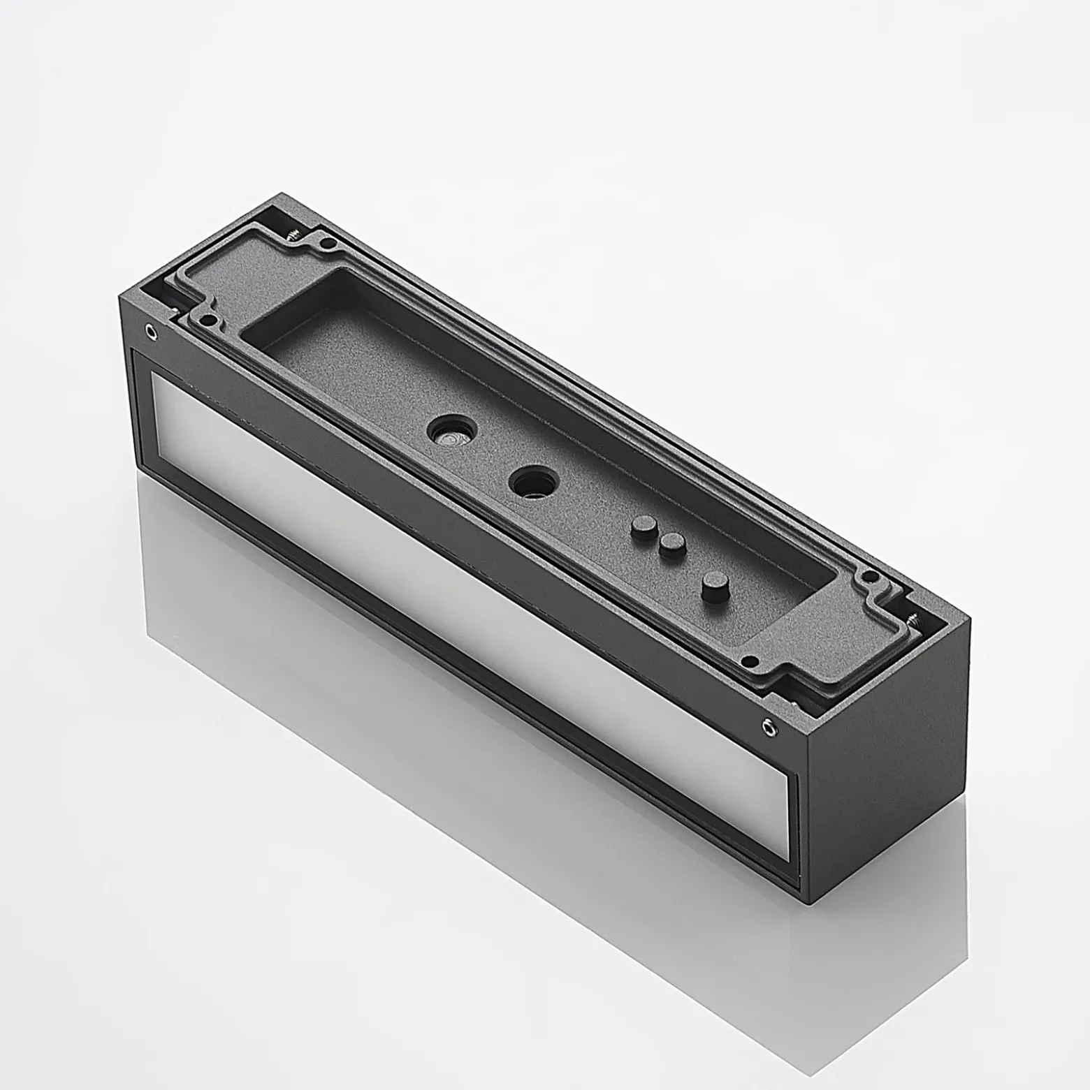 Aplique de pared LED Arcchio Lengo, 25 cm, 2 luces, antracita, CCT