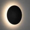 Aplique de pared LED Aria M, negro, aluminio, Ø 18 cm