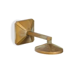 Aplique de pared LED Aura Disk, saliente de 23 cm, latón antiguo, IP65