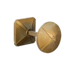 Aplique de pared LED Aura Disk, saliente de 12,5 cm, latón antiguo, IP65