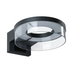 Aplique de pared LED Capera de Paulmann, antracita, CCT, IP44