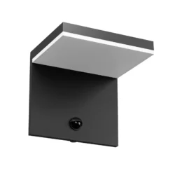 Aplique de pared LED CMD 9055 para número de casa, color antracita, con sensor