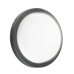 Aplique de pared LED CMD 9162, sensor crepuscular, Ø 26 cm, CCT, IP54