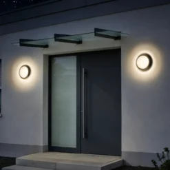 Aplique de pared LED CMD 9160, sin sensor, Ø 26 cm, CCT, IP54