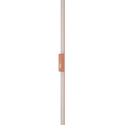 Aplique de pared LED Demi L, rojo ladrillo, aluminio, altura 144 cm, IP54