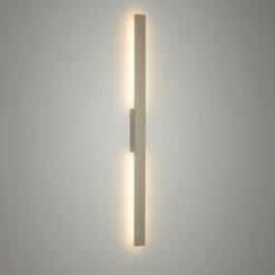 Aplique de pared LED Demi M, arena, aluminio, altura 100 cm, IP54