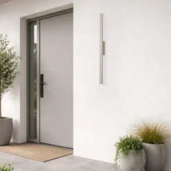 Aplique de pared LED Demi M, arena, aluminio, altura 100 cm, IP54