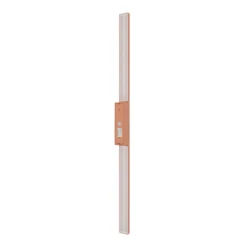 Aplique de pared LED Demi M, rojo ladrillo, aluminio, altura 100 cm, IP54