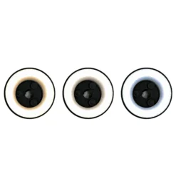 Aplique de pared LED Disk, Ø 18 cm, negro, plástico, IP65, CCT