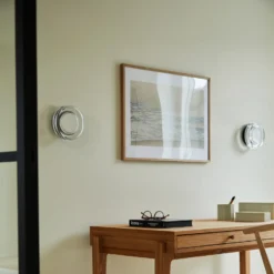 Aplique de pared LED Hugo de LOOM DESIGN, negro/transparente, Ø 17 cm, IP65