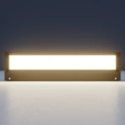 Aplique de pared LED Lengo de Lucande, 25 cm, antracita, luz hacia abajo, 3000 K