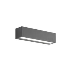 Aplique de pared LED Lengo de Lucande, 25 cm, antracita, luz hacia abajo, 3000 K