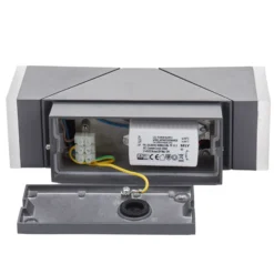 Aplique de pared LED Lindby Sally, 22cm, antracita, IP54