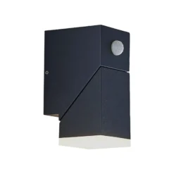 Aplique de pared LED Lindby Sally, 15 cm, antracita, IP54, sensor