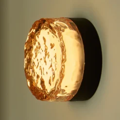 Aplique de pared LED LOOM DESIGN Otto Ice ámbar, 13 cm, CCT, IP65