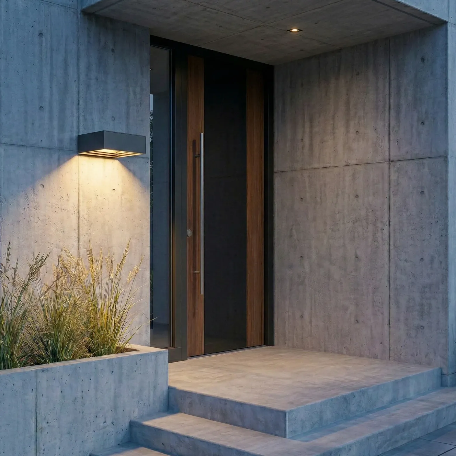 Aplique de pared LED Lucande Ashkan, antracita, IP65