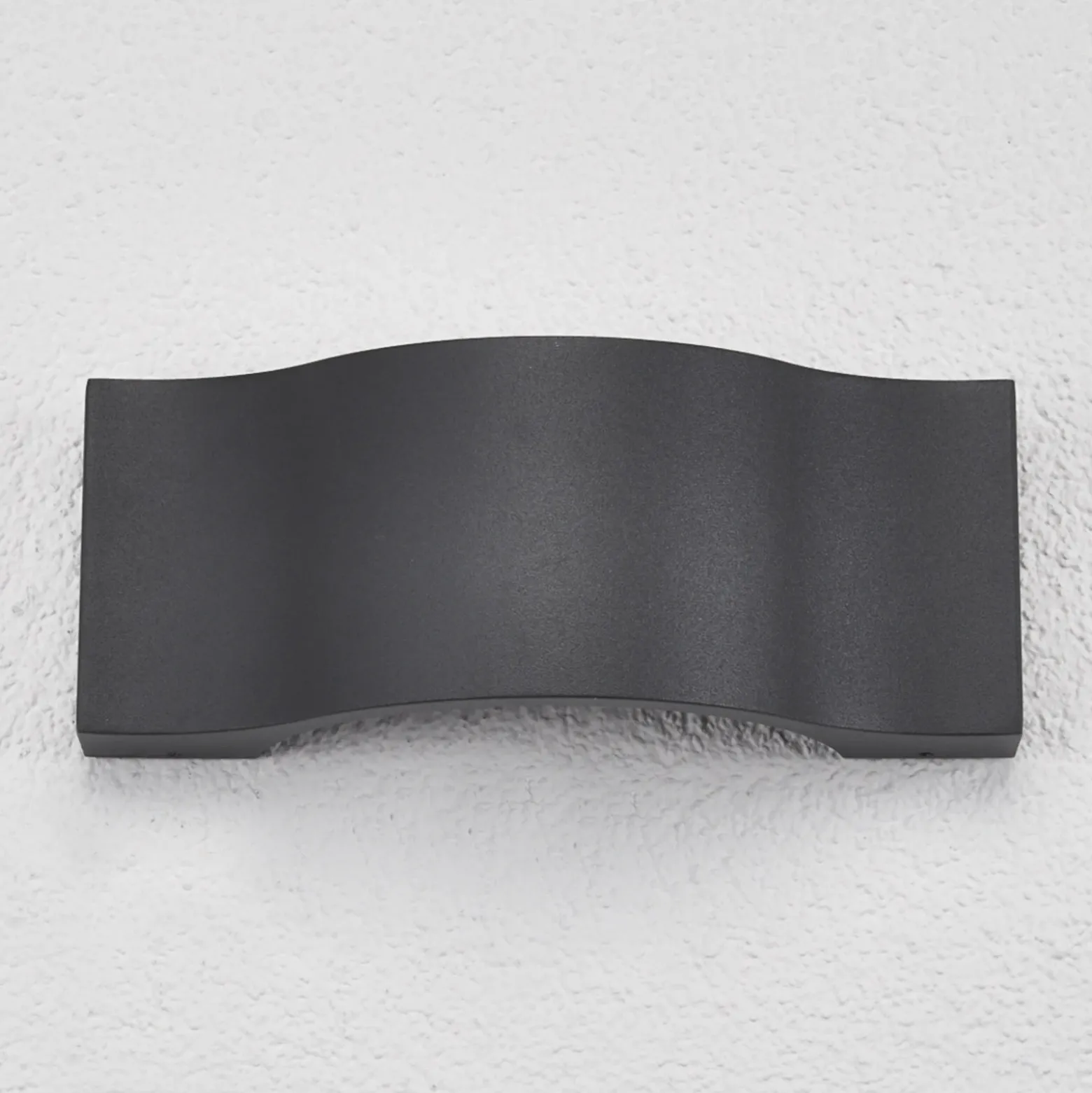 Aplique de pared LED Lucande Jace, antracita, metal, 28 cm, IP54