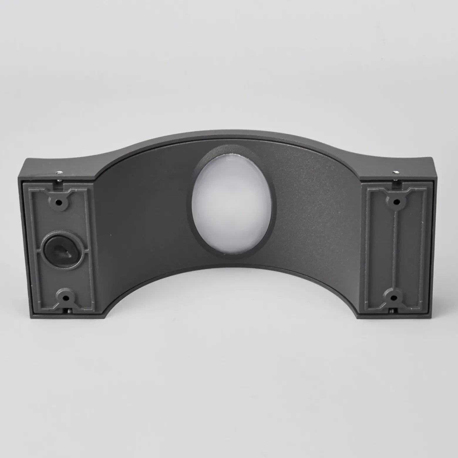 Aplique de pared LED Lucande Jace, antracita, metal, 28 cm, IP54
