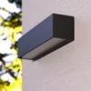 Aplique de pared LED Lucande Lengo, 25 cm, antracita, arriba/abajo, 3000 K