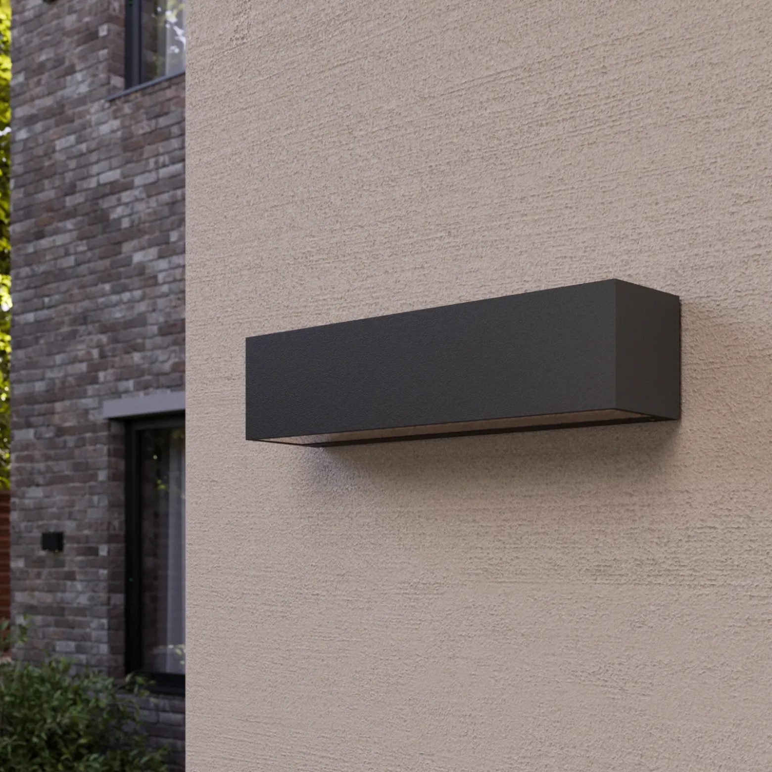 Aplique de pared LED Lucande Lengo, 25 cm, antracita, arriba/abajo, 3000 K