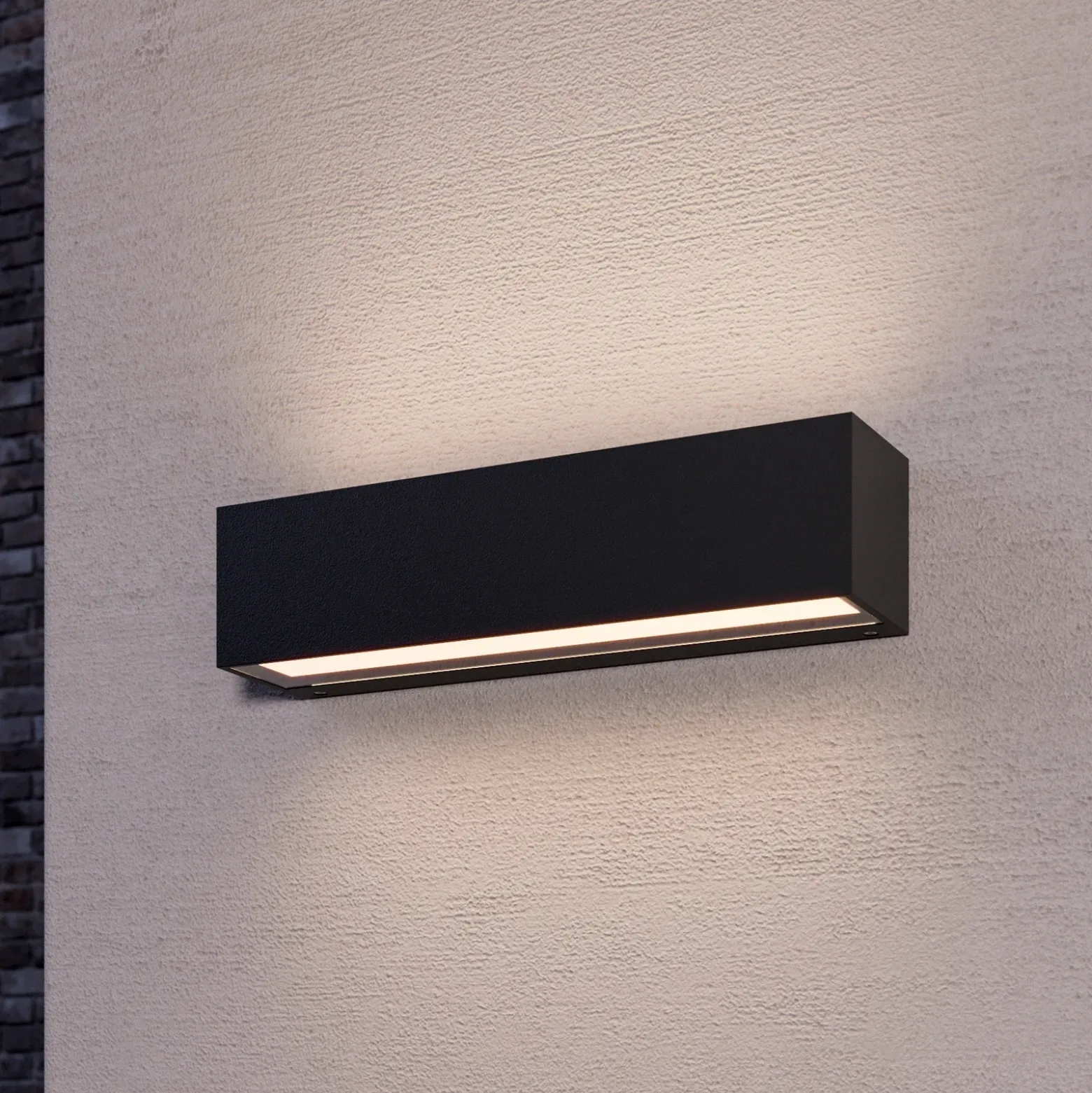 Aplique de pared LED Lucande Lengo, 25 cm, antracita, arriba/abajo, 3000 K