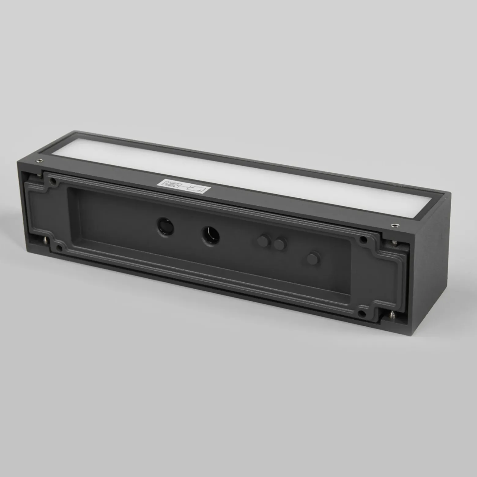 Aplique de pared LED Lucande Lengo, 25 cm, antracita, arriba/abajo, 3000 K