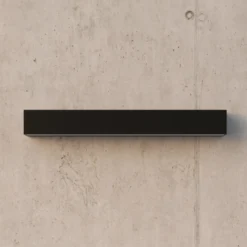 Aplique de pared LED Lucande Lengo, 50 cm, color antracita, luz hacia arriba y